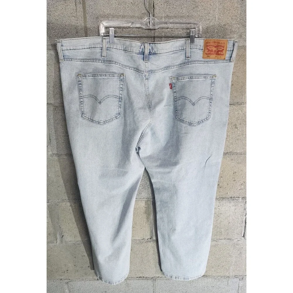 Levi's 541 Straight Leg Light Wash Men's Blue Jeans Size 50x29